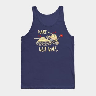 Cool Tees Make Love Not War New Hippies Tank Top